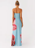 Amelle Maxi Dress Turquoise Bloom