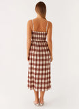 Shyanne Midi Dress Chocolate Check