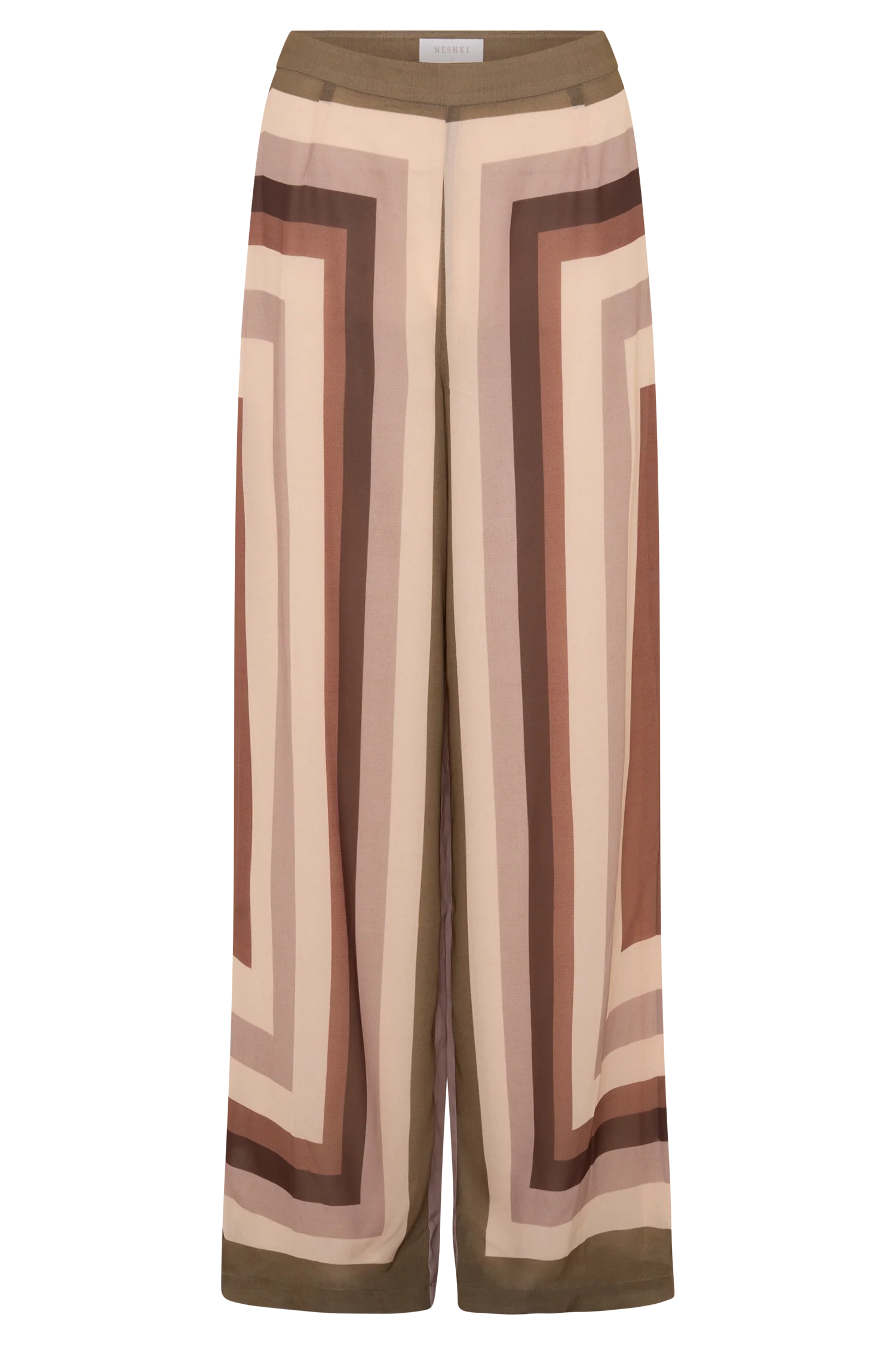 Rachel Chiffon Straight Leg Pants Multi Stripe