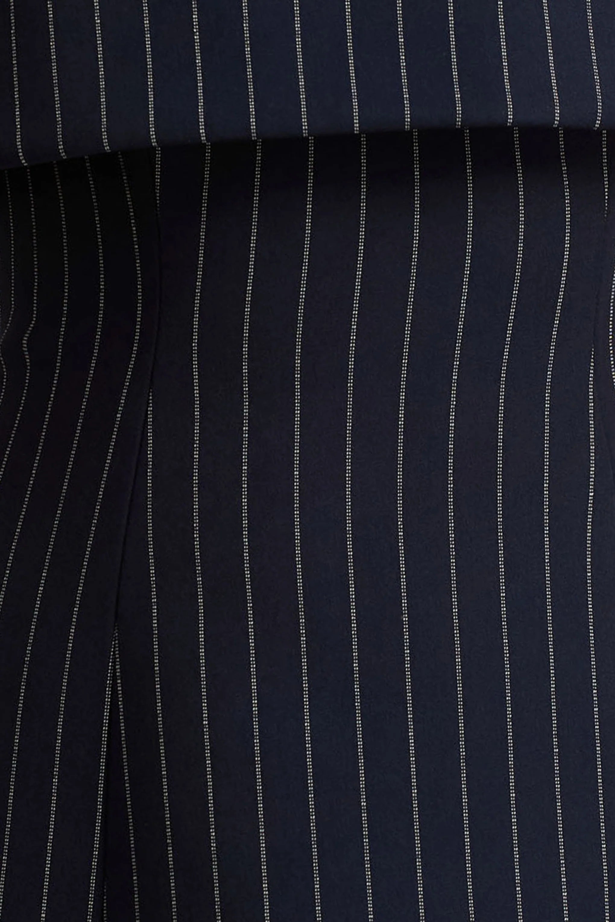 Ember Navy Pinstripe Square Neck Mini Dress