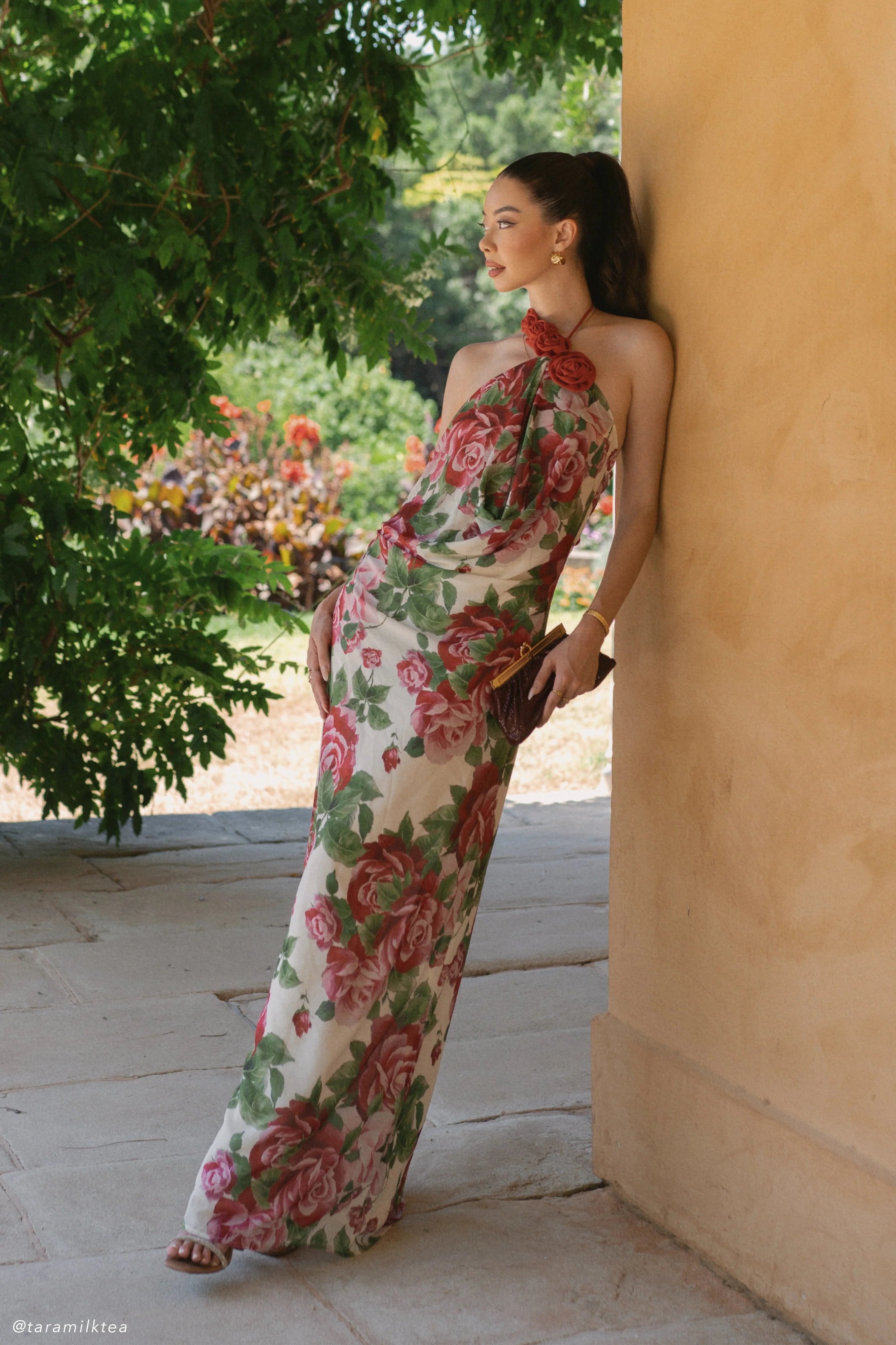 Rosalia Cowl Neck Maxi Dress Sonia Rose Print