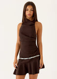 Natabelle Mini Dress Chocolate