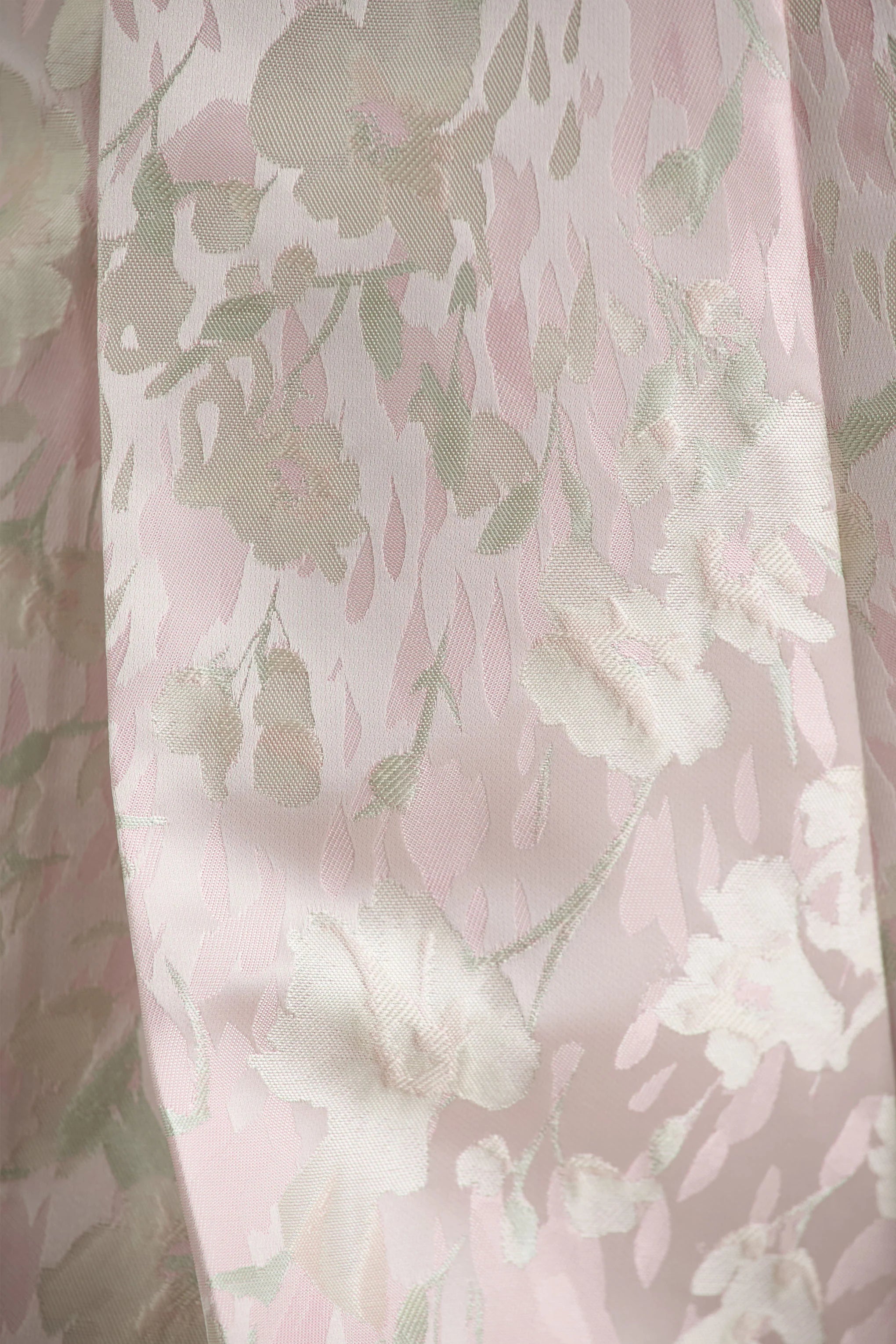 Sharie Cream Floral Print Jacquard Halter Neck Playsuit With Cut Out Detail