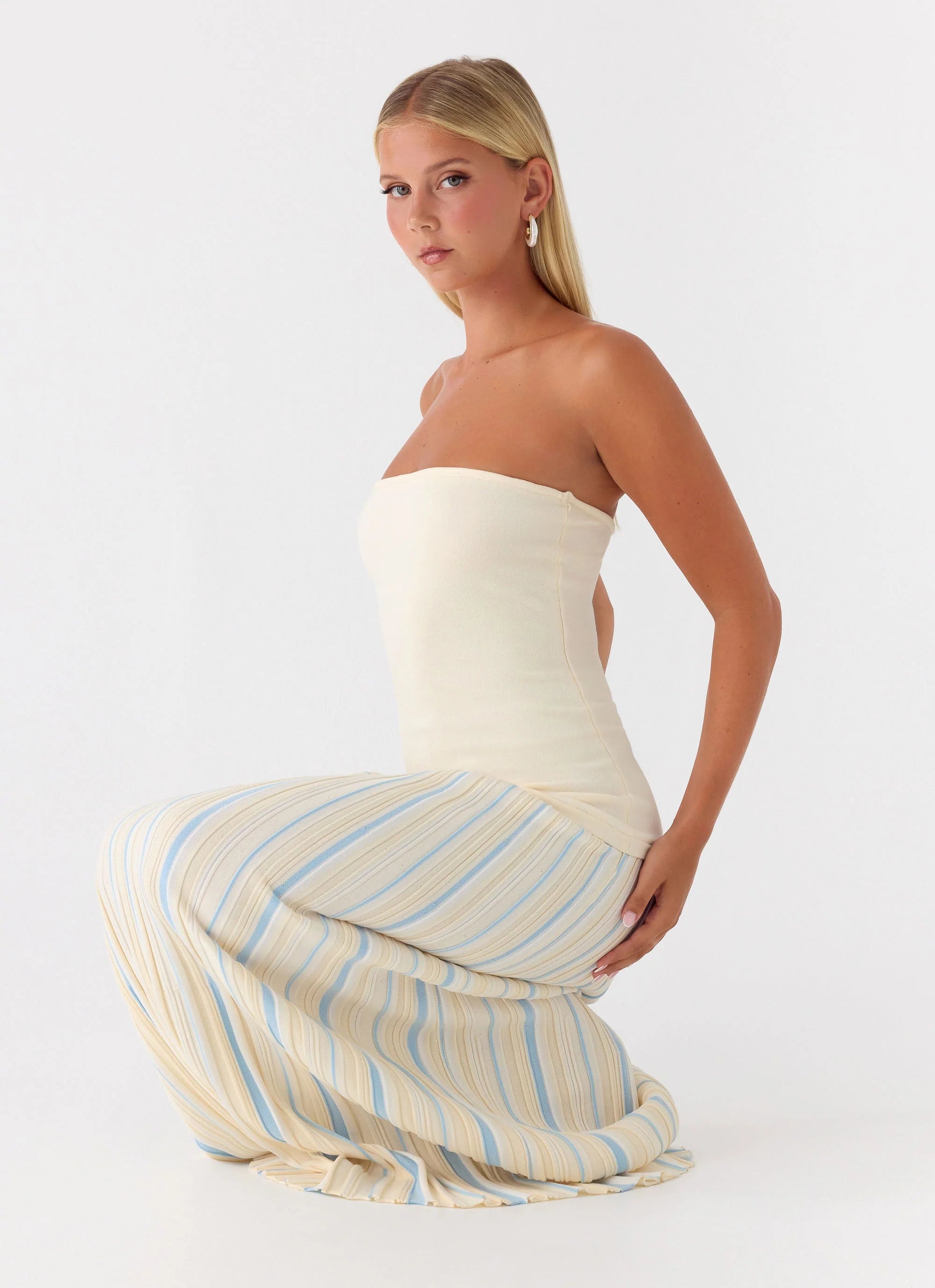 Otillie Knit Maxi Dress Yellow