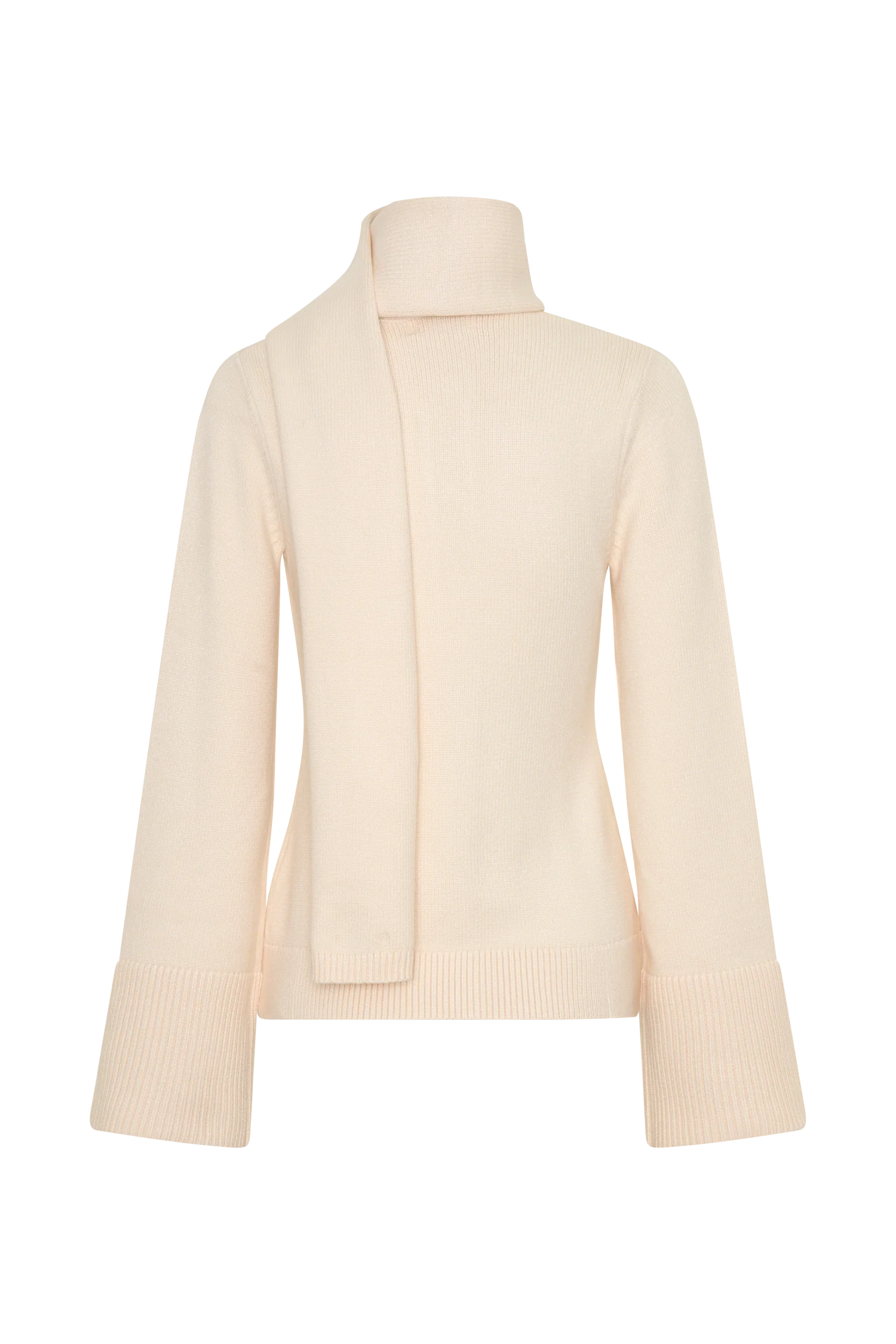 Lara Knit Cardigan With Scarf Ivory