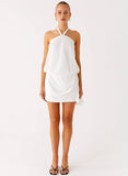 Switch Up Halter Mini Dress Ivory