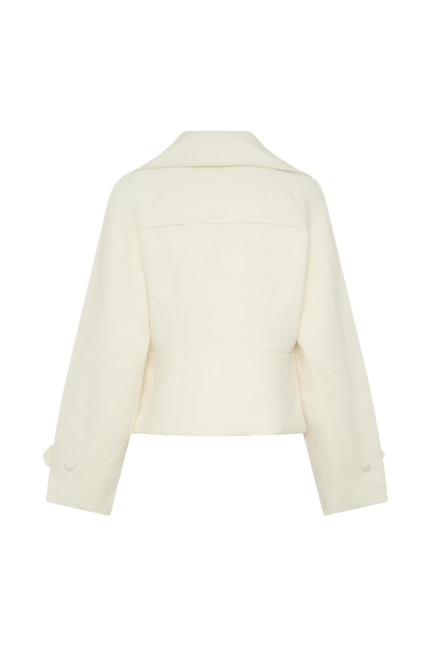Elara Cropped Collared Jacket Ivory