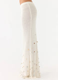Adelaida Beaded Crochet Maxi Skirt Ivory