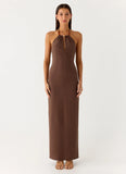 Bloomers Maxi Dress Brown