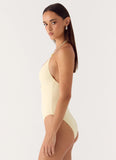 Santiago One Piece Swimsuit Yellow