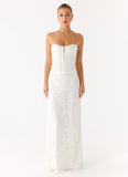 Already Know Lace Maxi Dress White