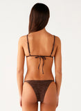 Serefina Bead Bikini Top Chocolate