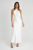 Laura Halter Satin Gown White