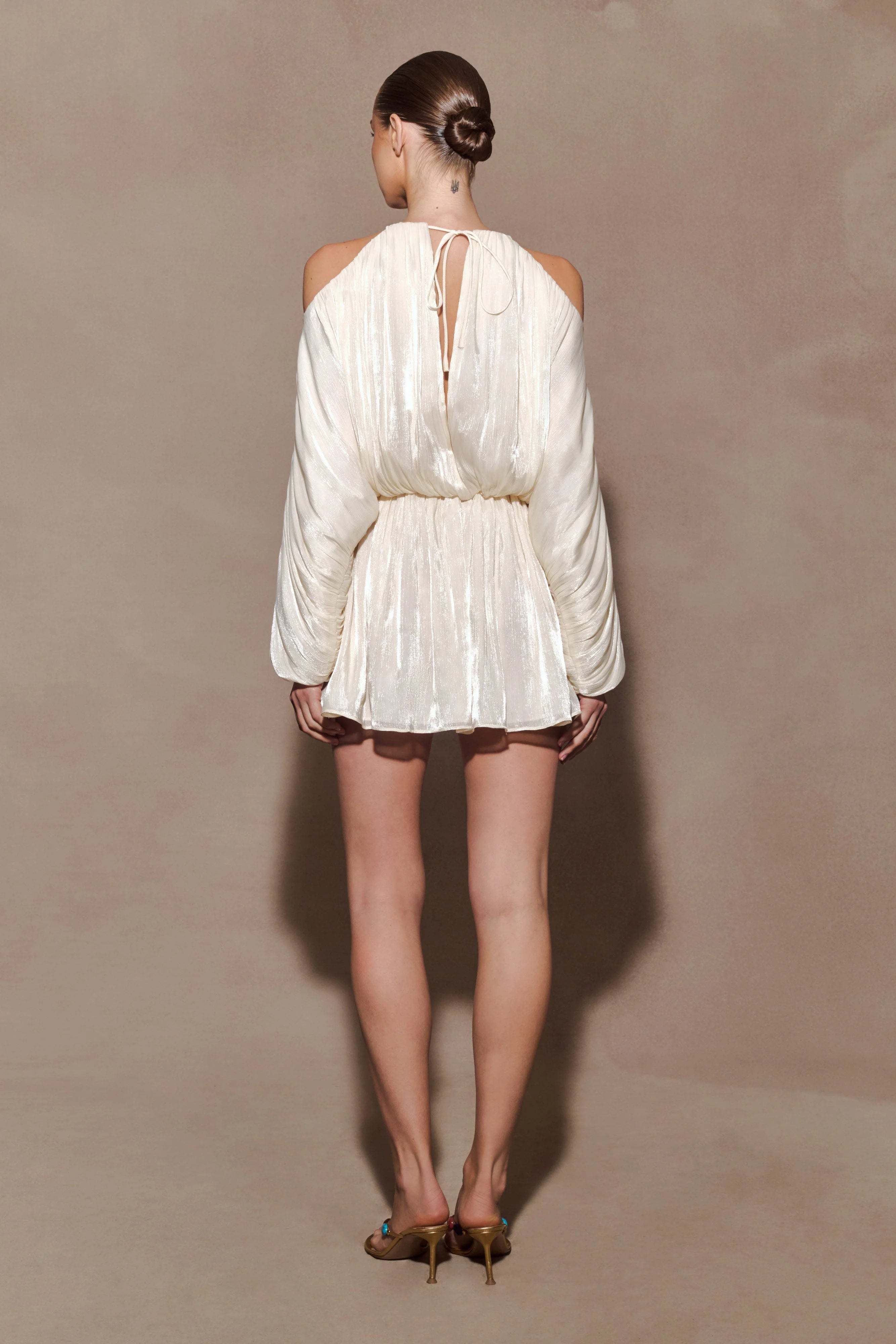Minna Halter Mini Dress Opal White