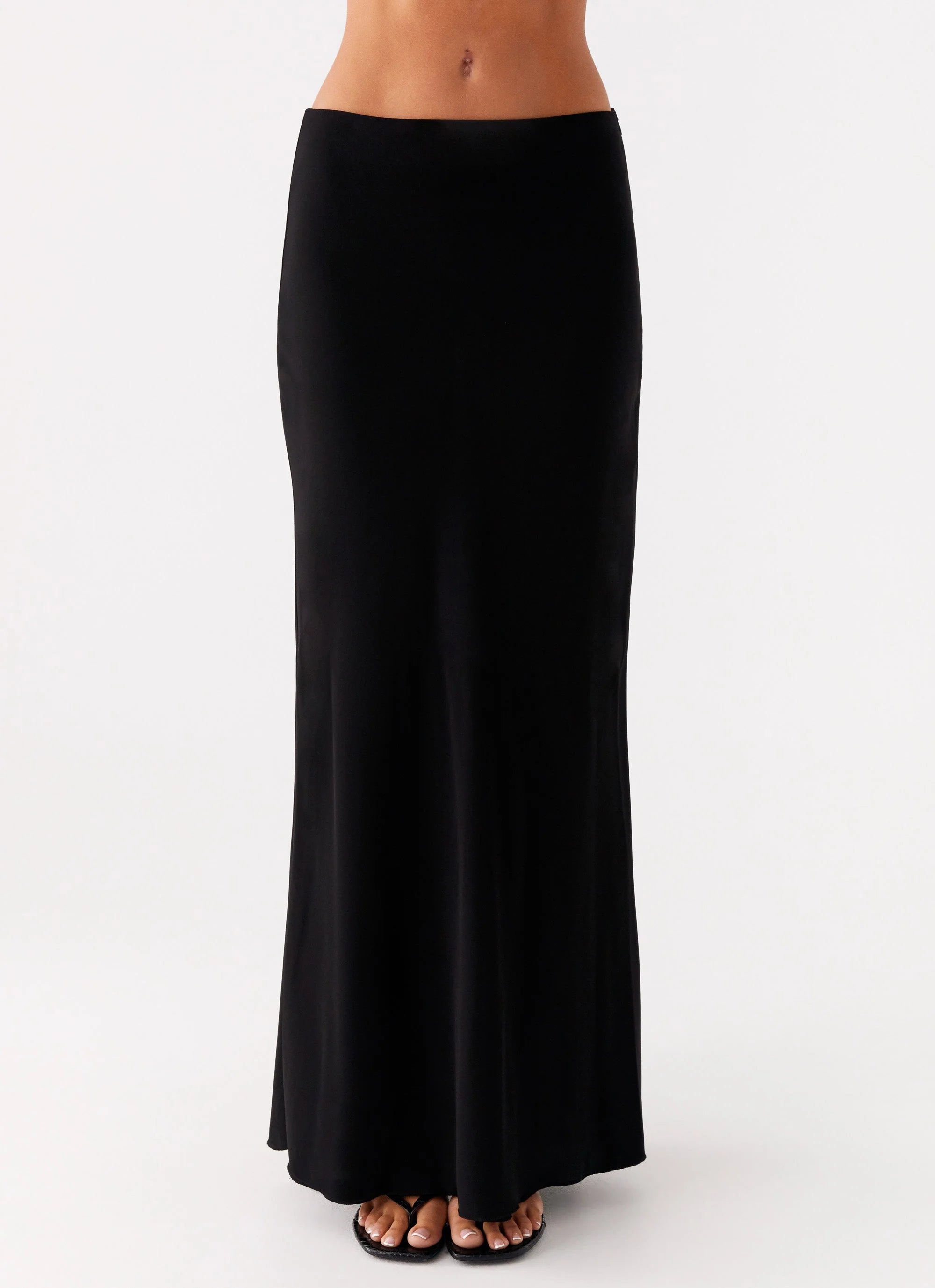 Michaella Chiffon Maxi Skirt Black