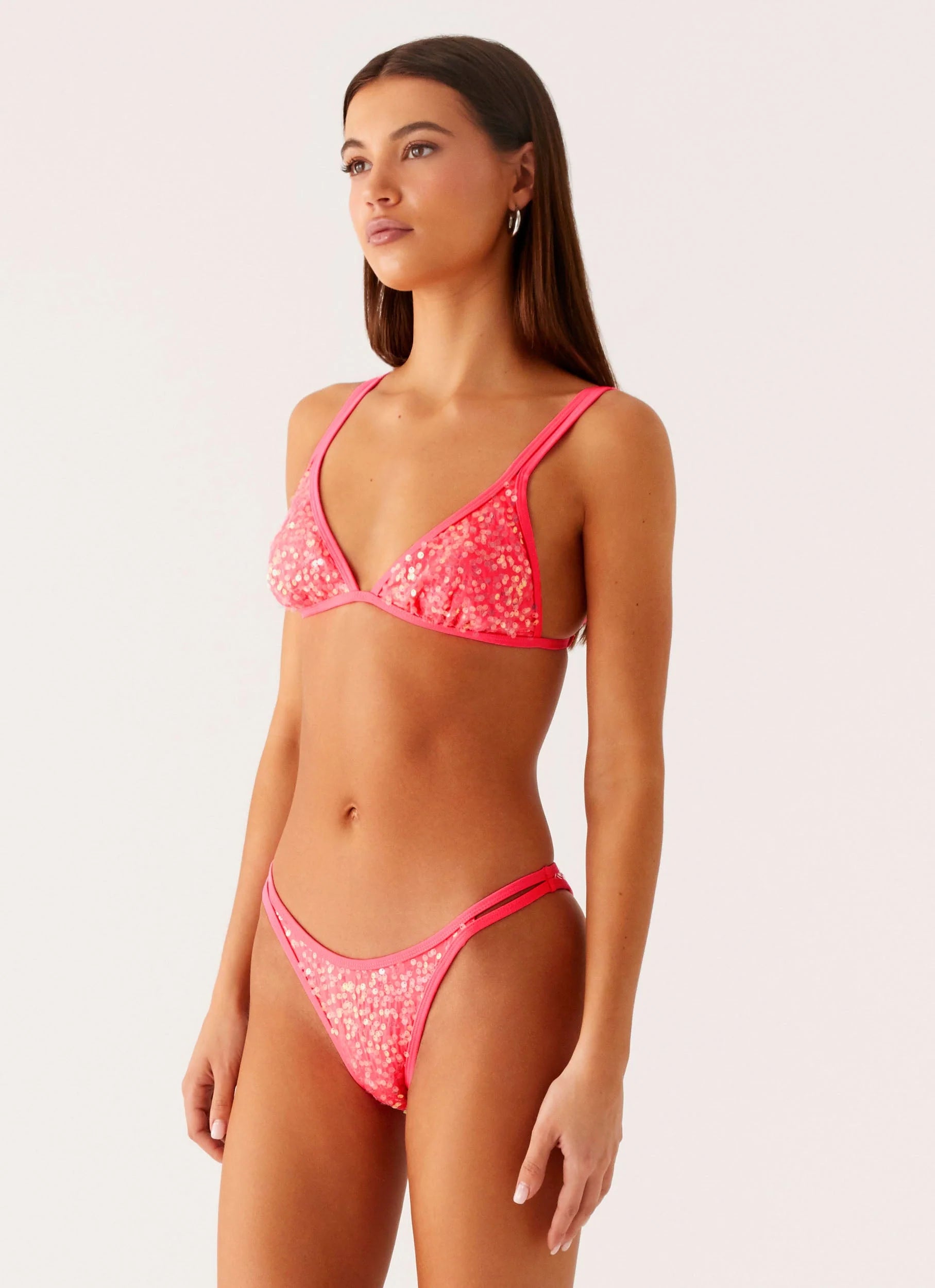 Croatia Bikini Top Pink Sequin