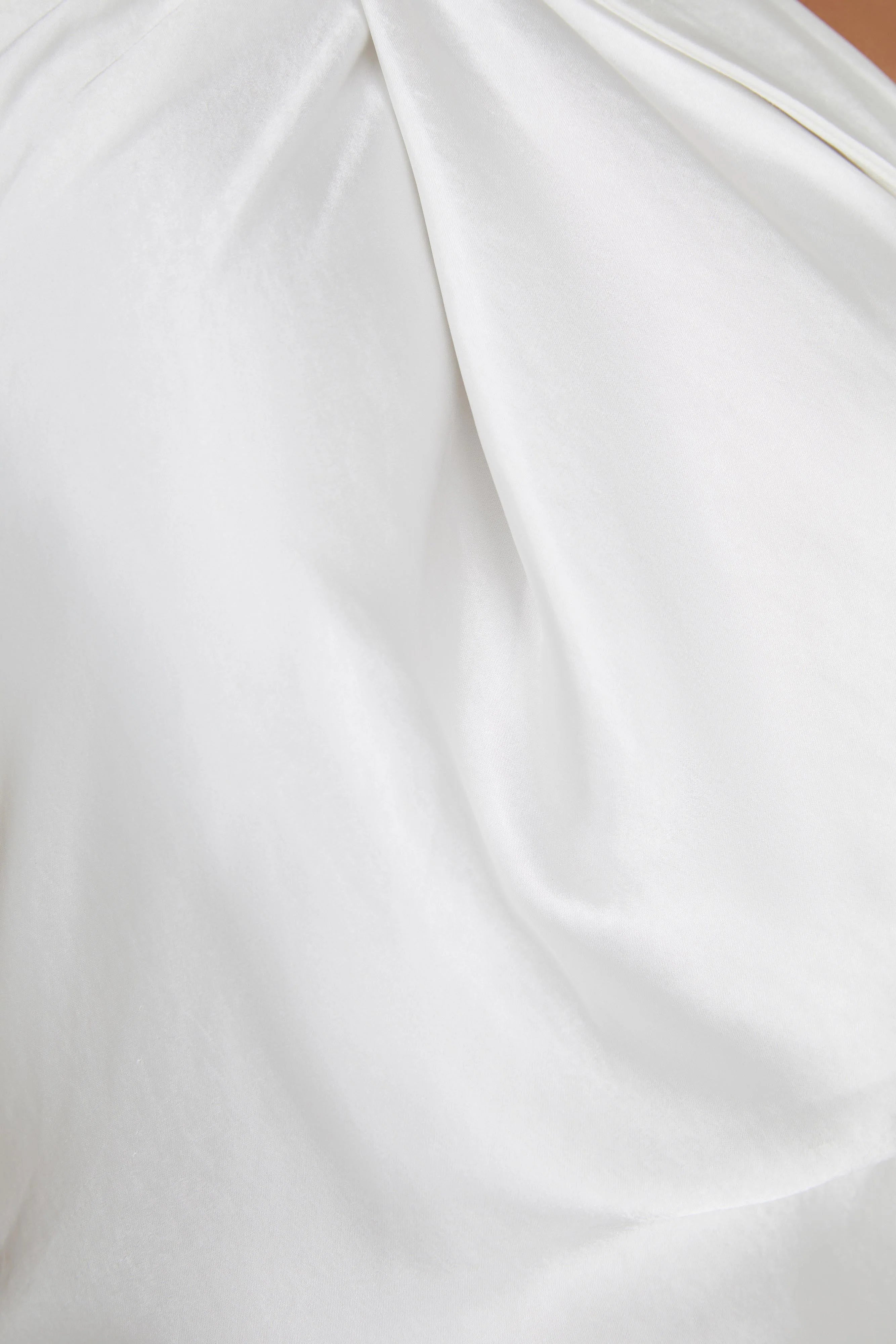 Laura Halter Satin Gown White