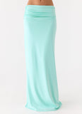Elisabetta Maxi Skirt Aqua