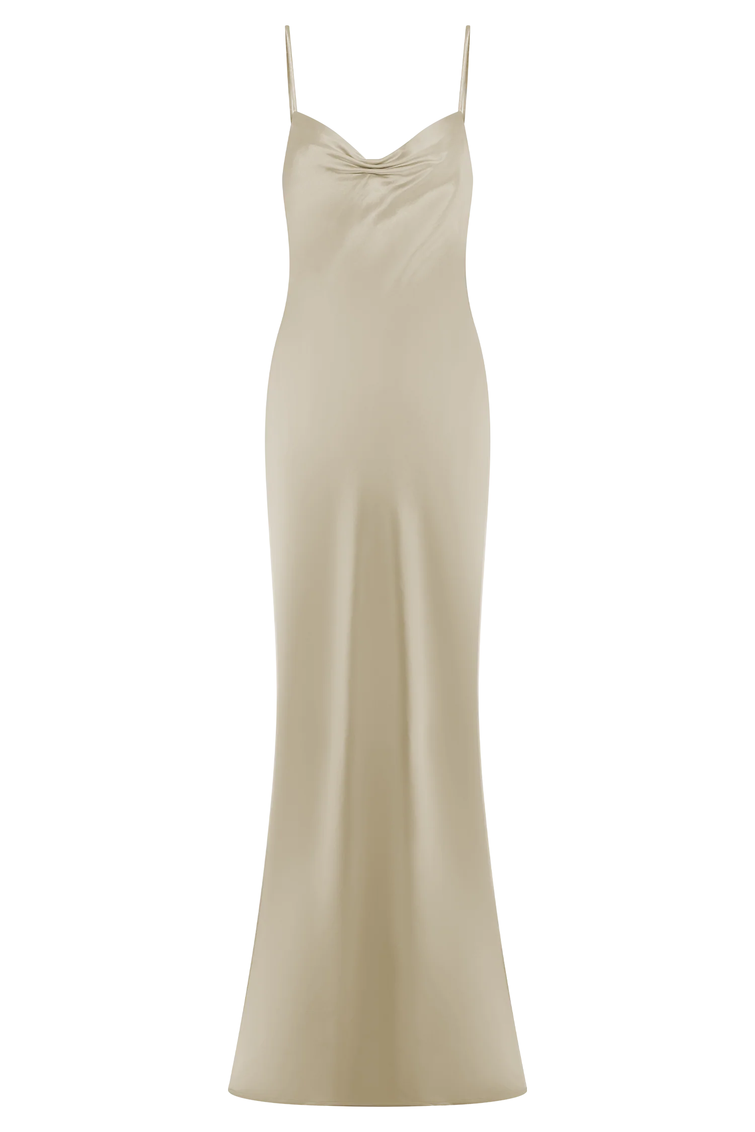 Lilly Sweetheart Satin Maxi Dress Blush Gold