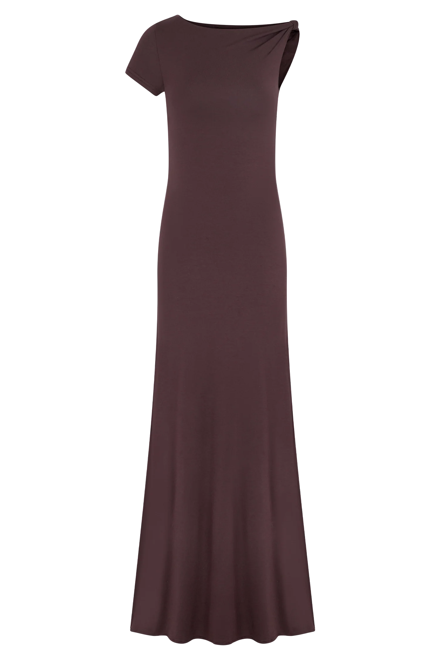 Tamsin Short Sleeve Modal Maxi Dress Mahogany
