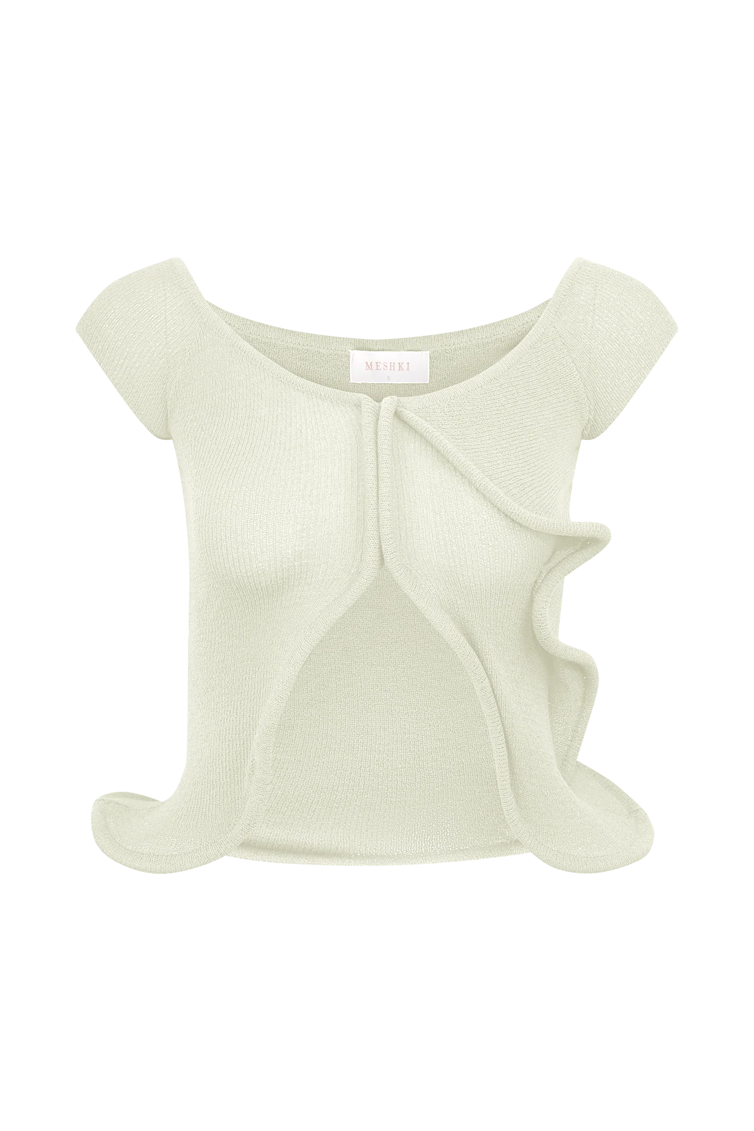 Haisley Off Shoulder Knit Top Ivory