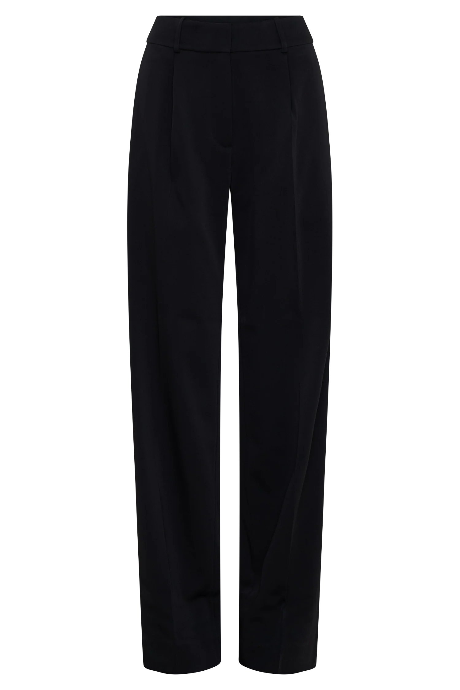 Fatima Satin Straight Leg Pant Black