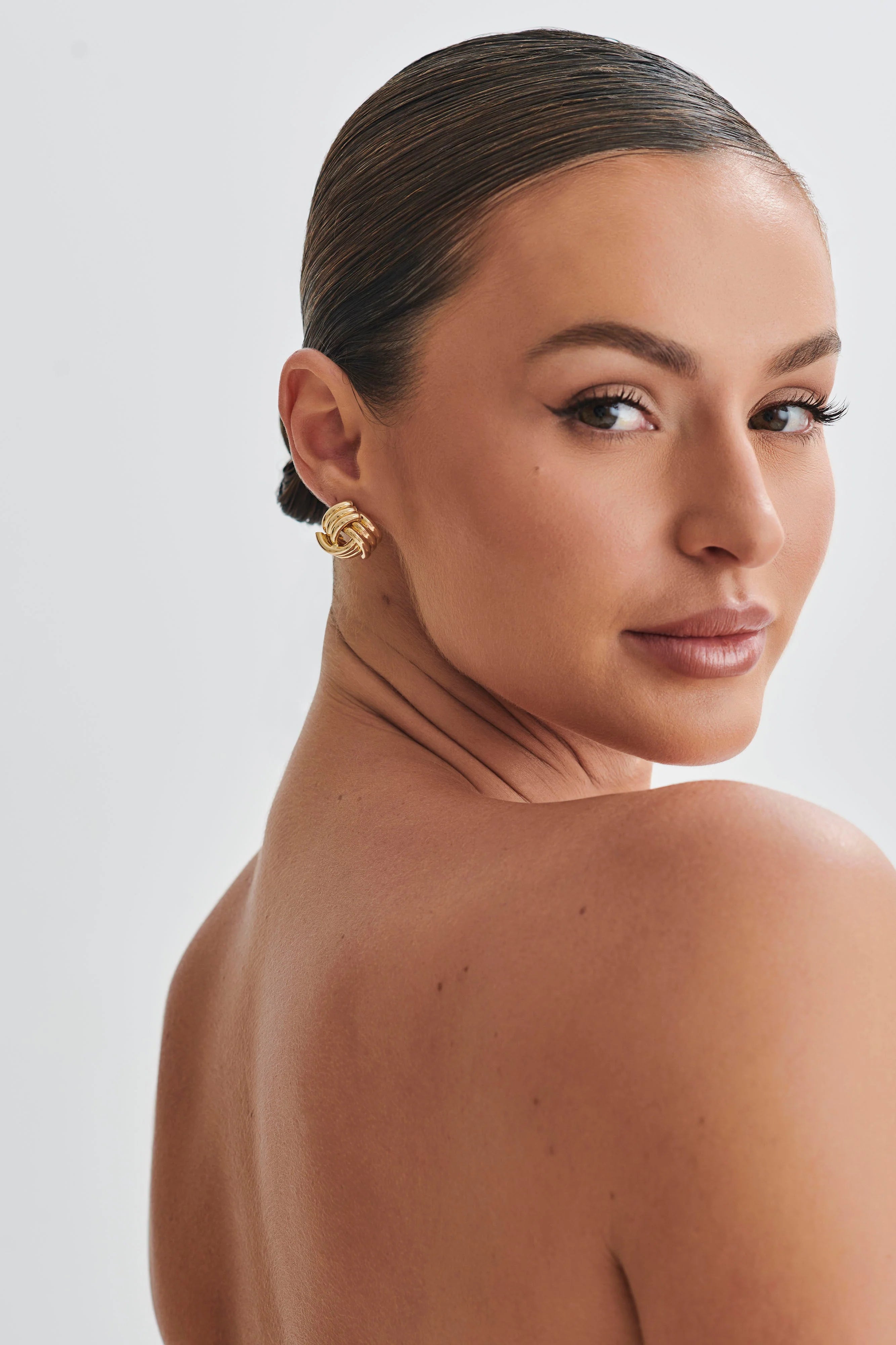 Rowan Knotted Earrings Gold