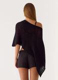 Yas Knit Cape Black