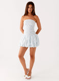 Panorama Mini Dress Blue Floral