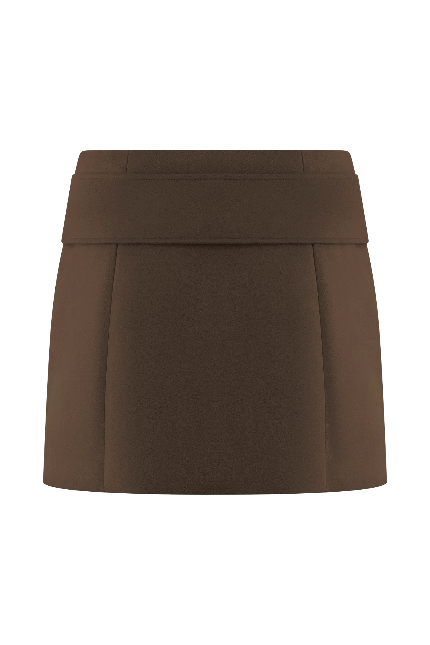 Hayes Faux Suede Belted Mini Skirt Chocolate