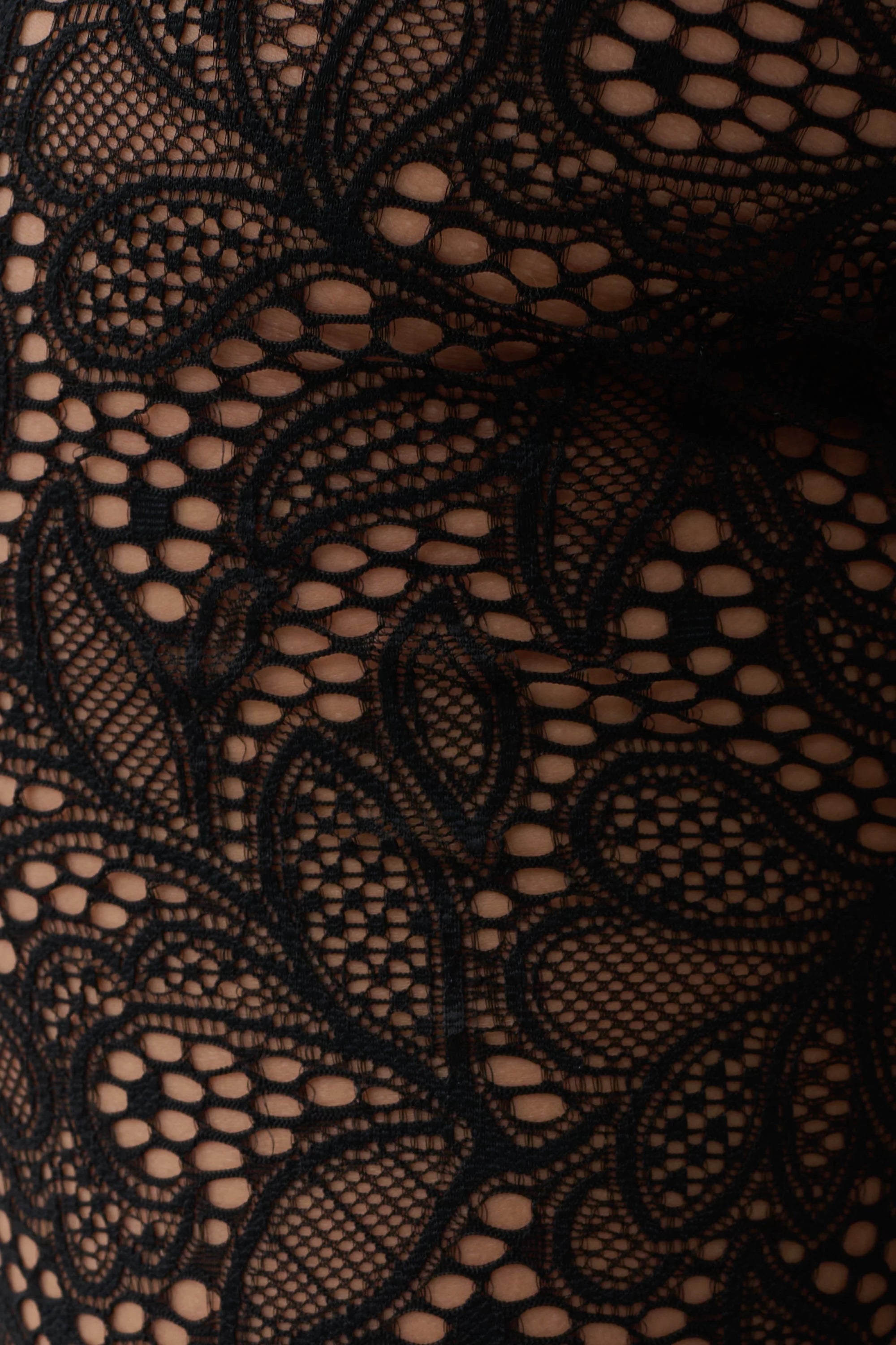 Theodosia Asymmetric Lace Halter Top Black