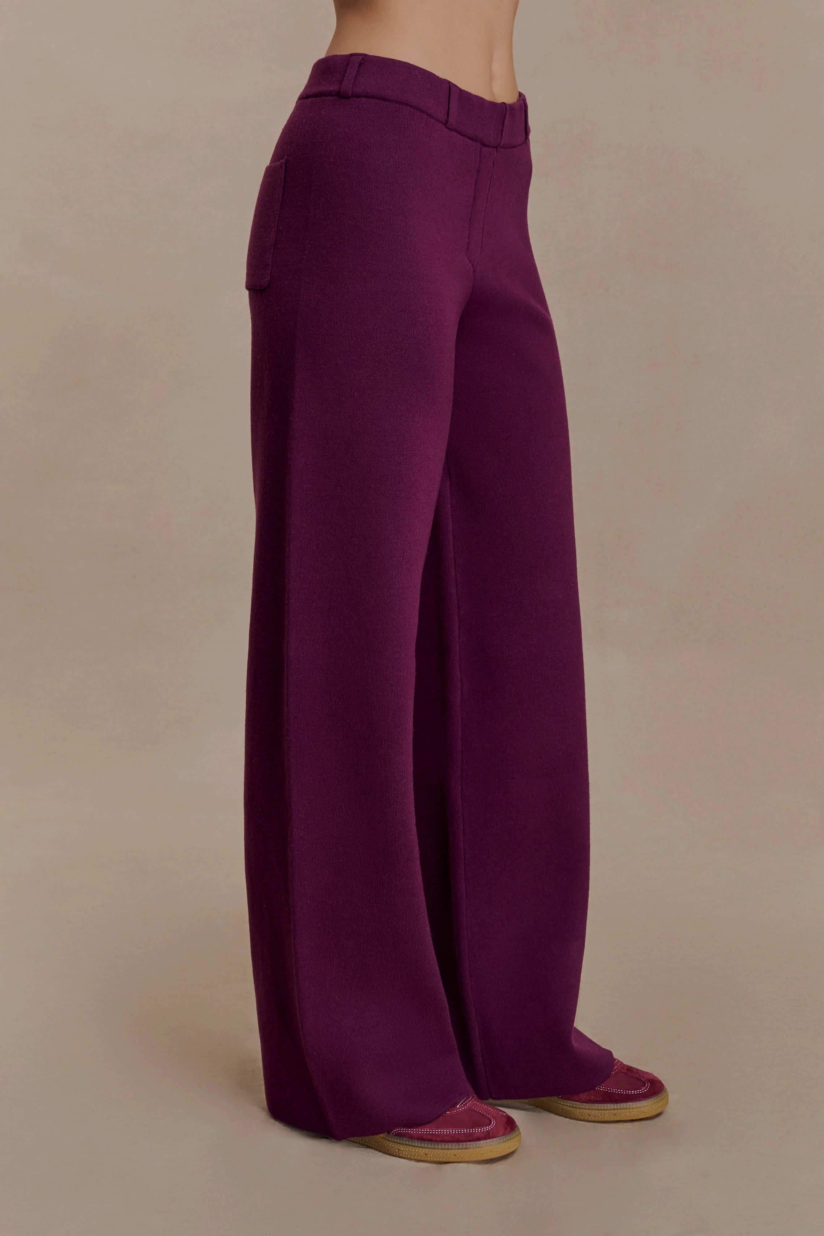Lauren Knit Trouser Plum
