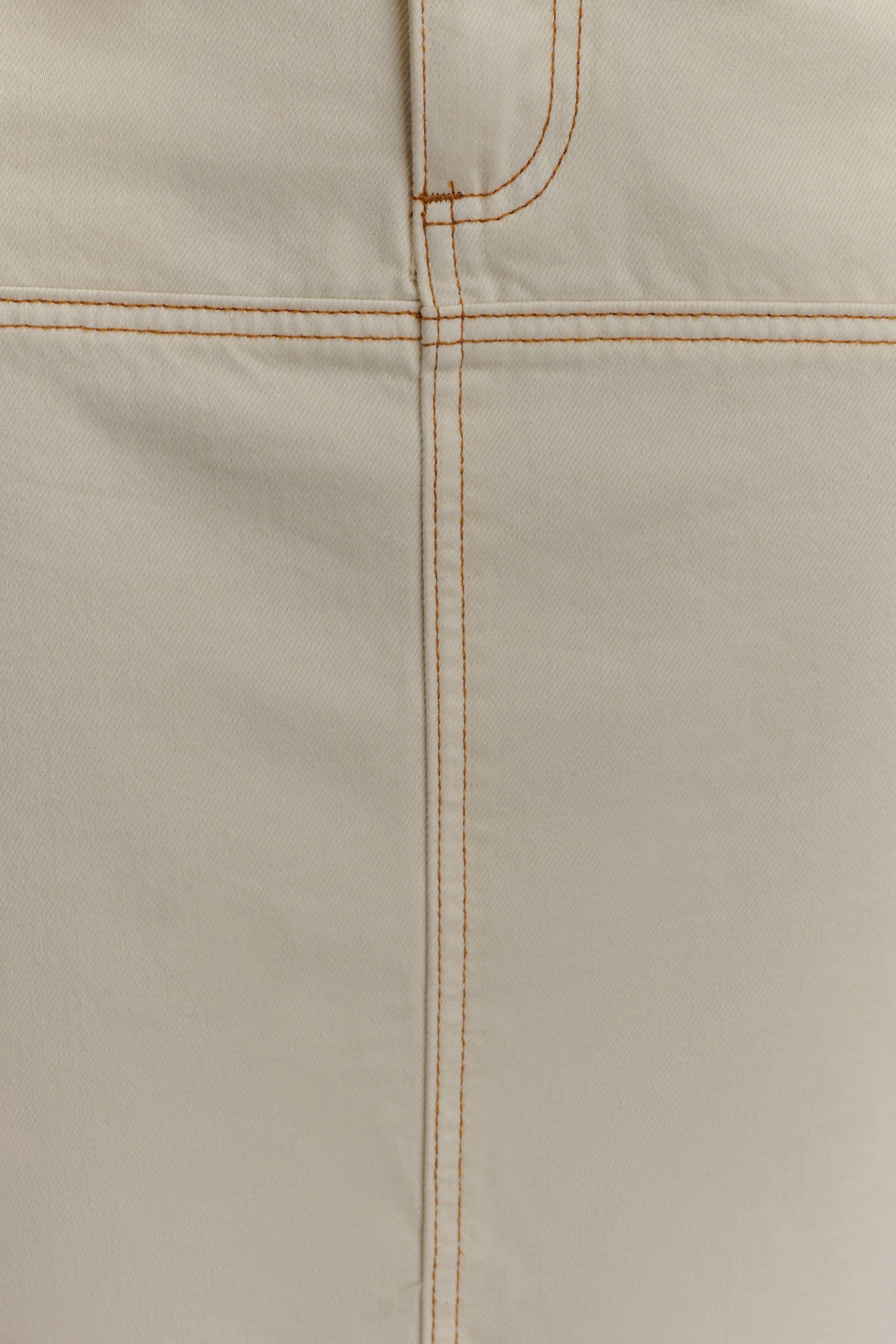 Loretta Denim Maxi Skirt Ecru