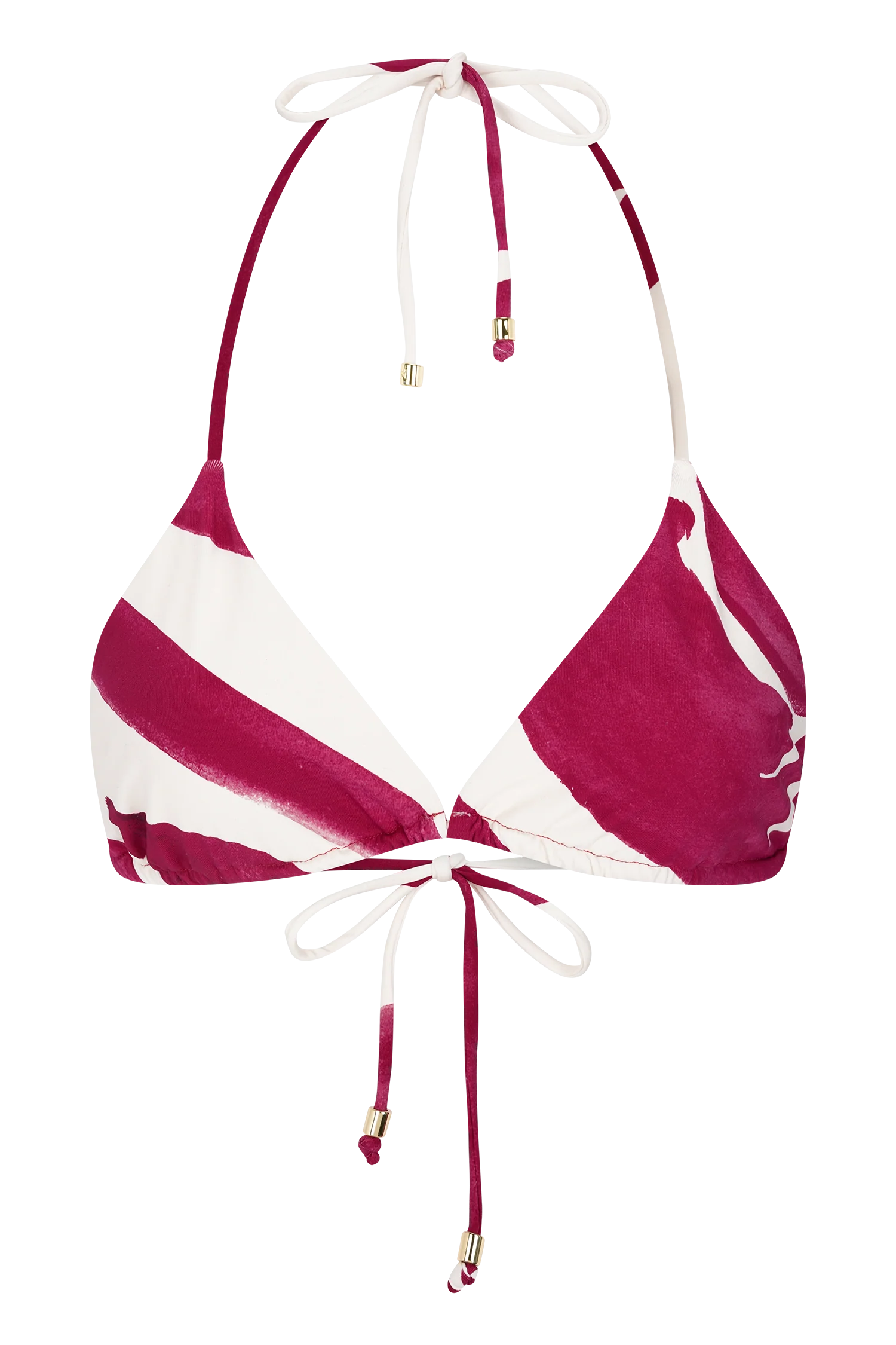 Marquise Bikini Top Dragonfruit Deco Fleur Print