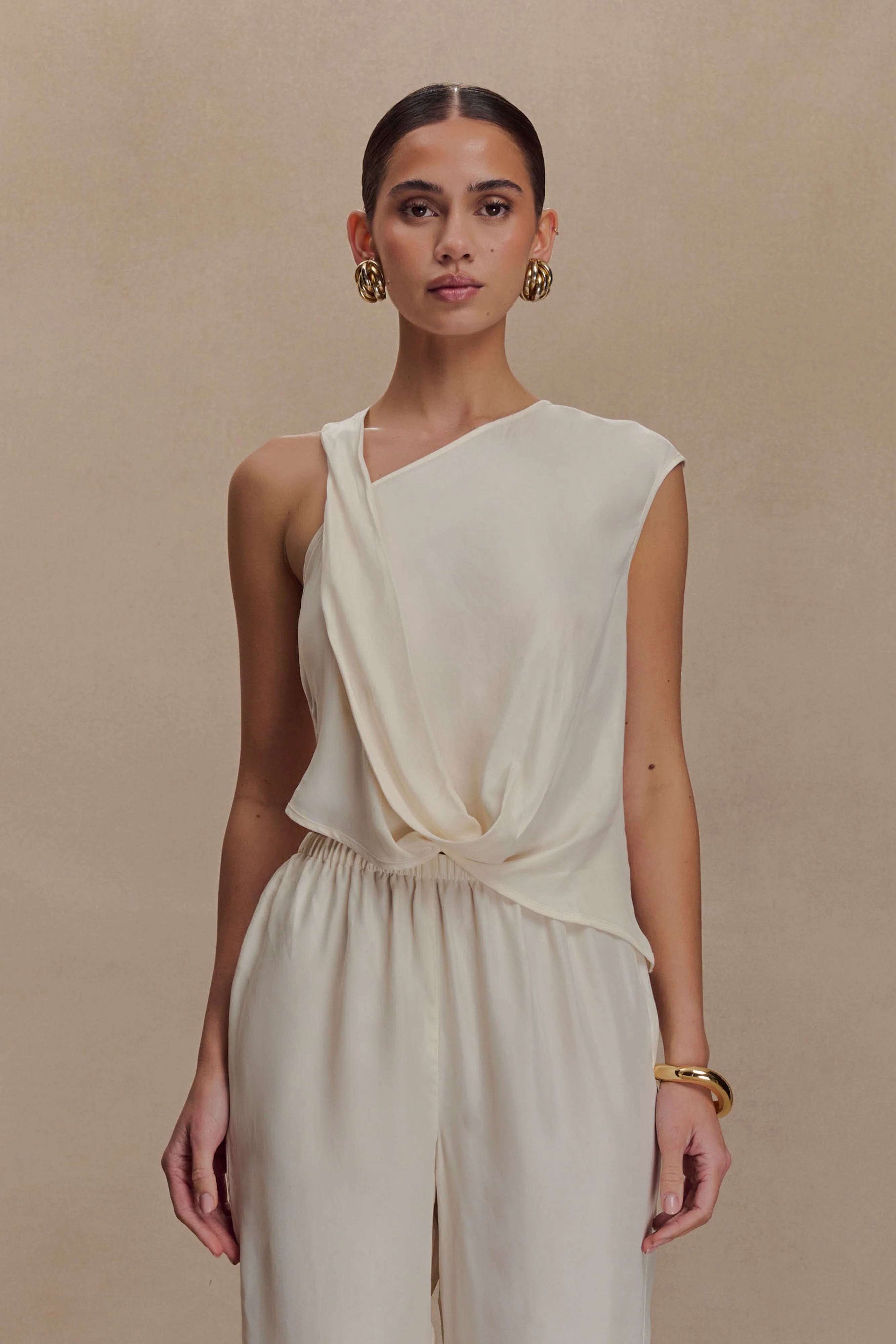 Violeta Asymmetric Top Ivory