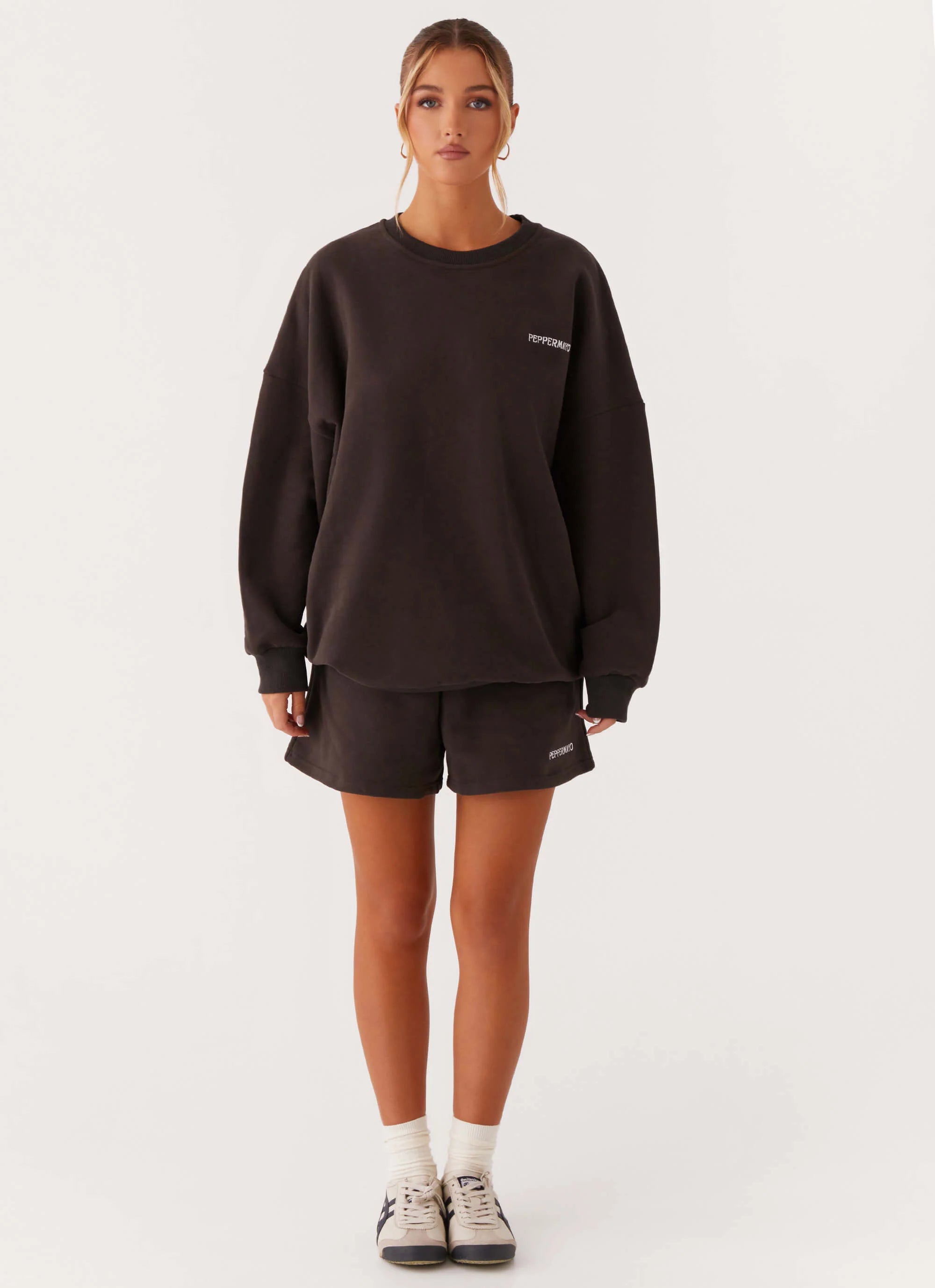 Signature Oversized Sweatshirt Charcoal