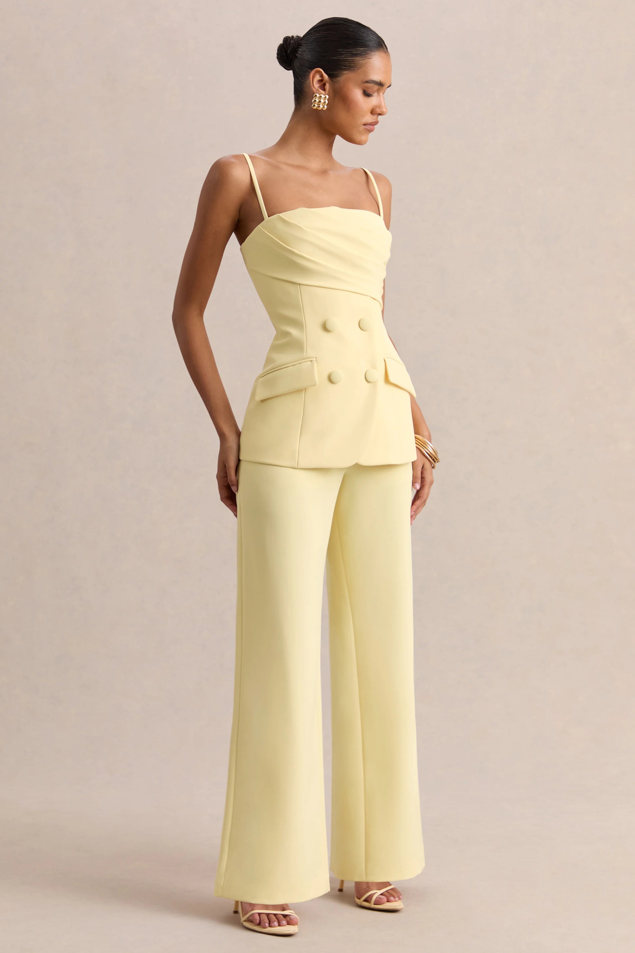 Malou Lemon Tailored Trousers