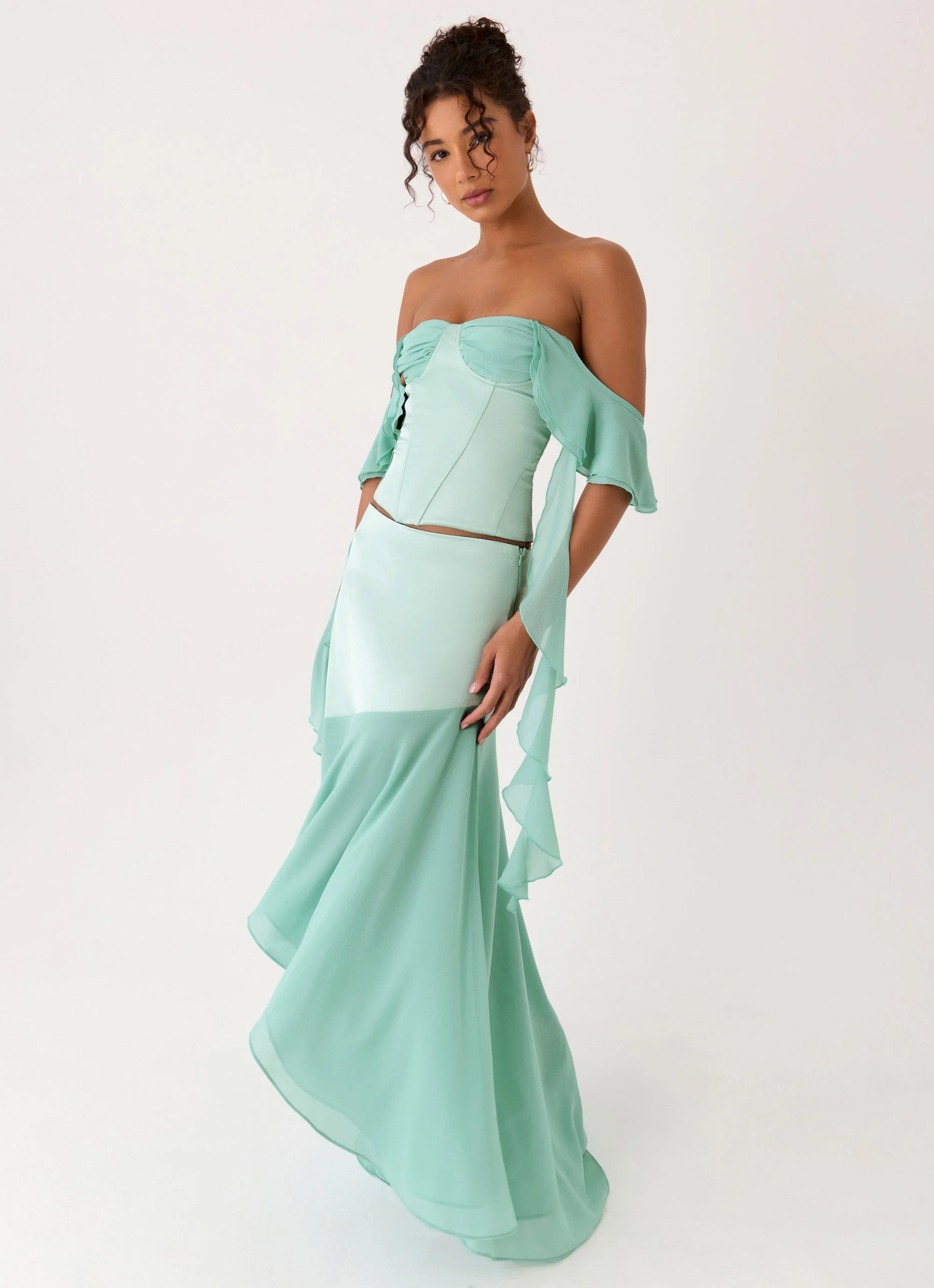 Deenesa Corset Top - Mint