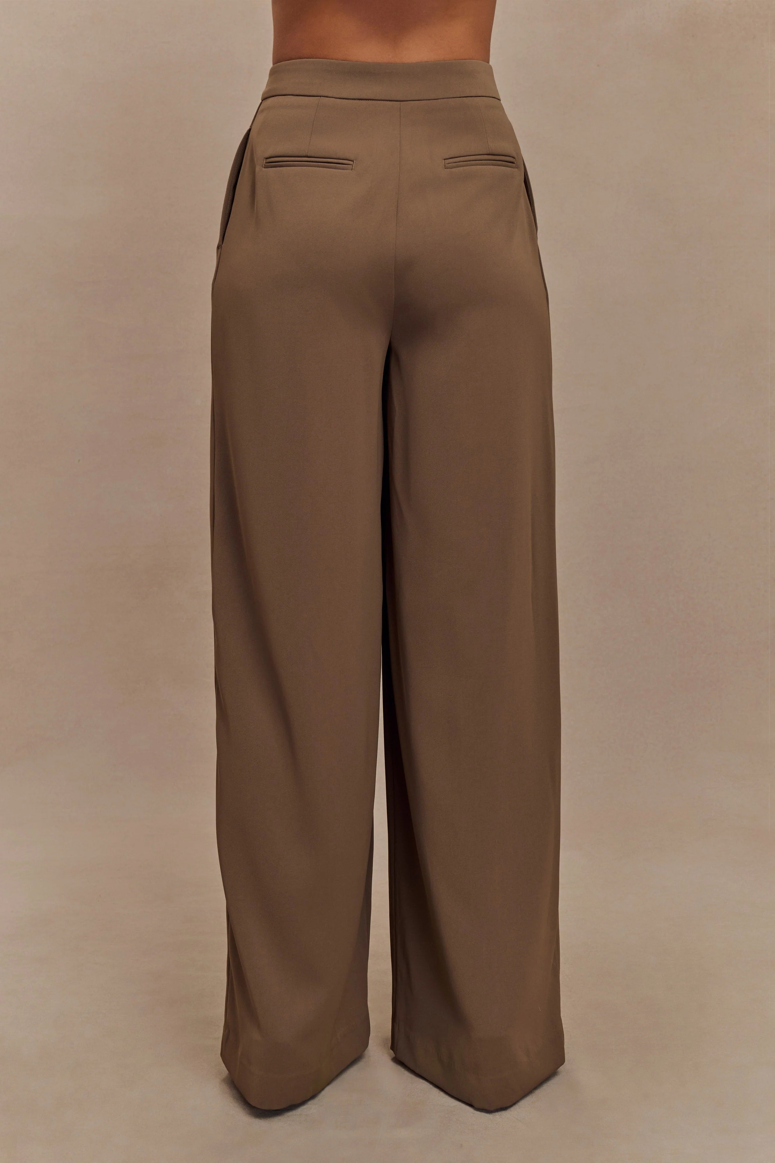 Faith Suiting Wide Leg Pant Cacao Brown