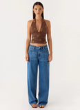 Malachi Beaded Top Chocolate