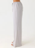 Sorena Low Rise Flared Pants - Misty Blue