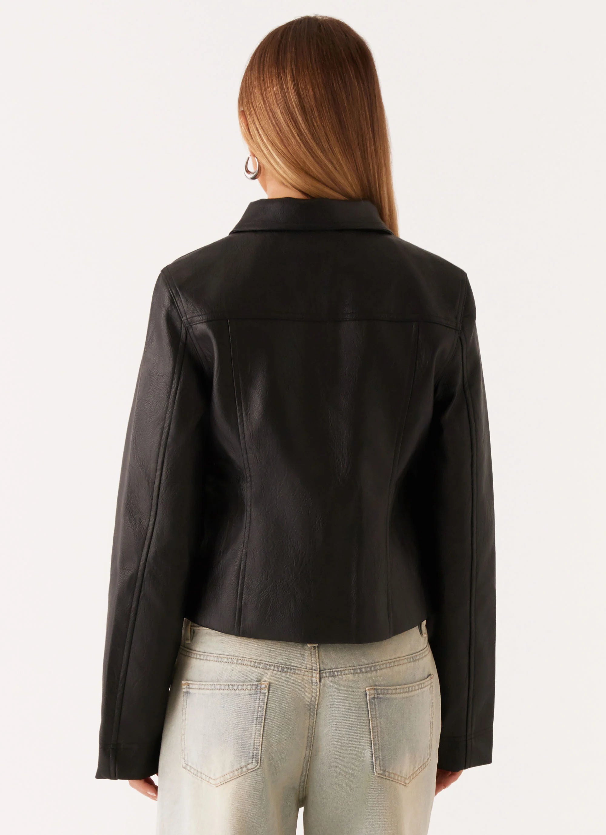 Verona Faux Leather Jacket Black