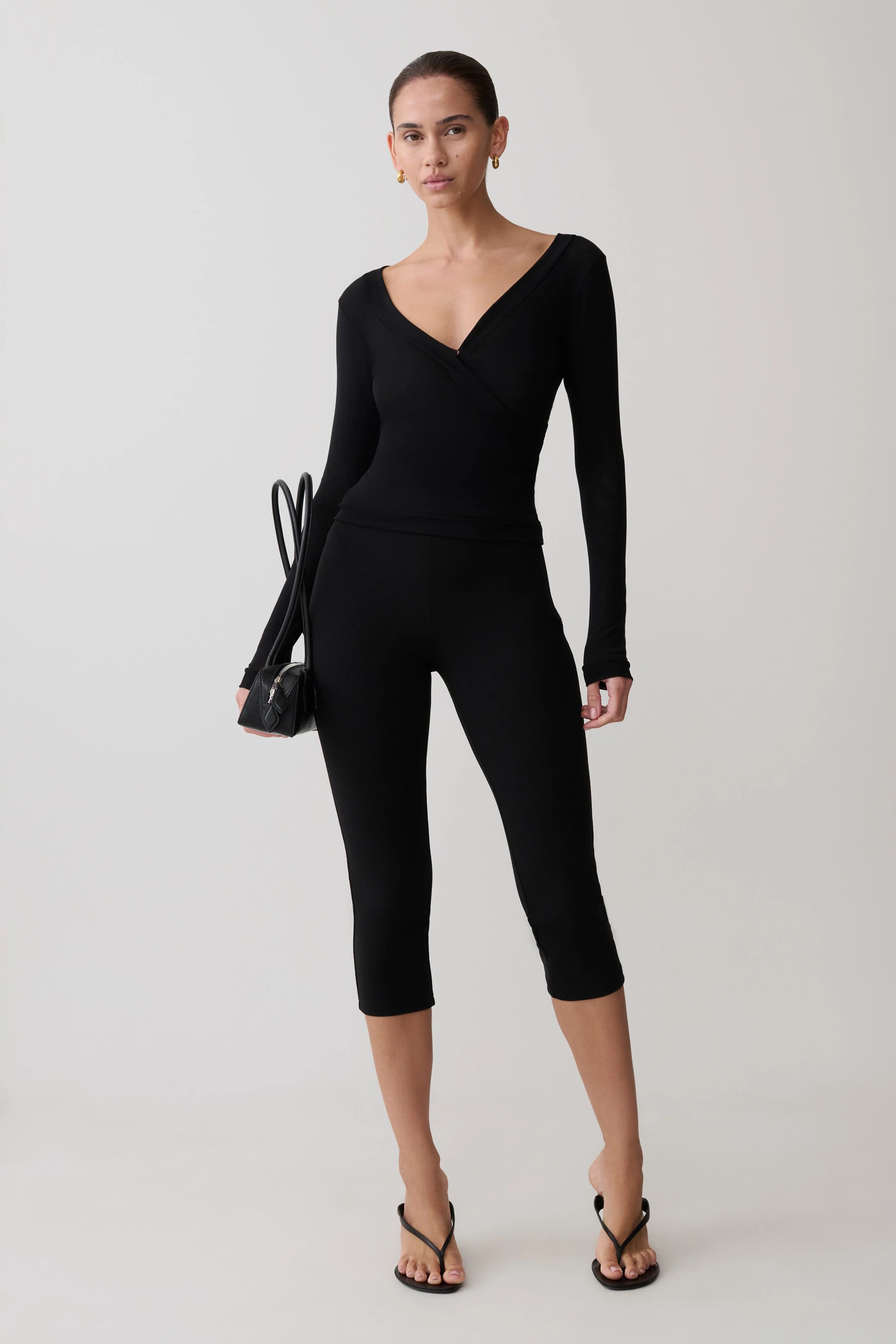 Lumi Long Sleeve Mesh Top Black