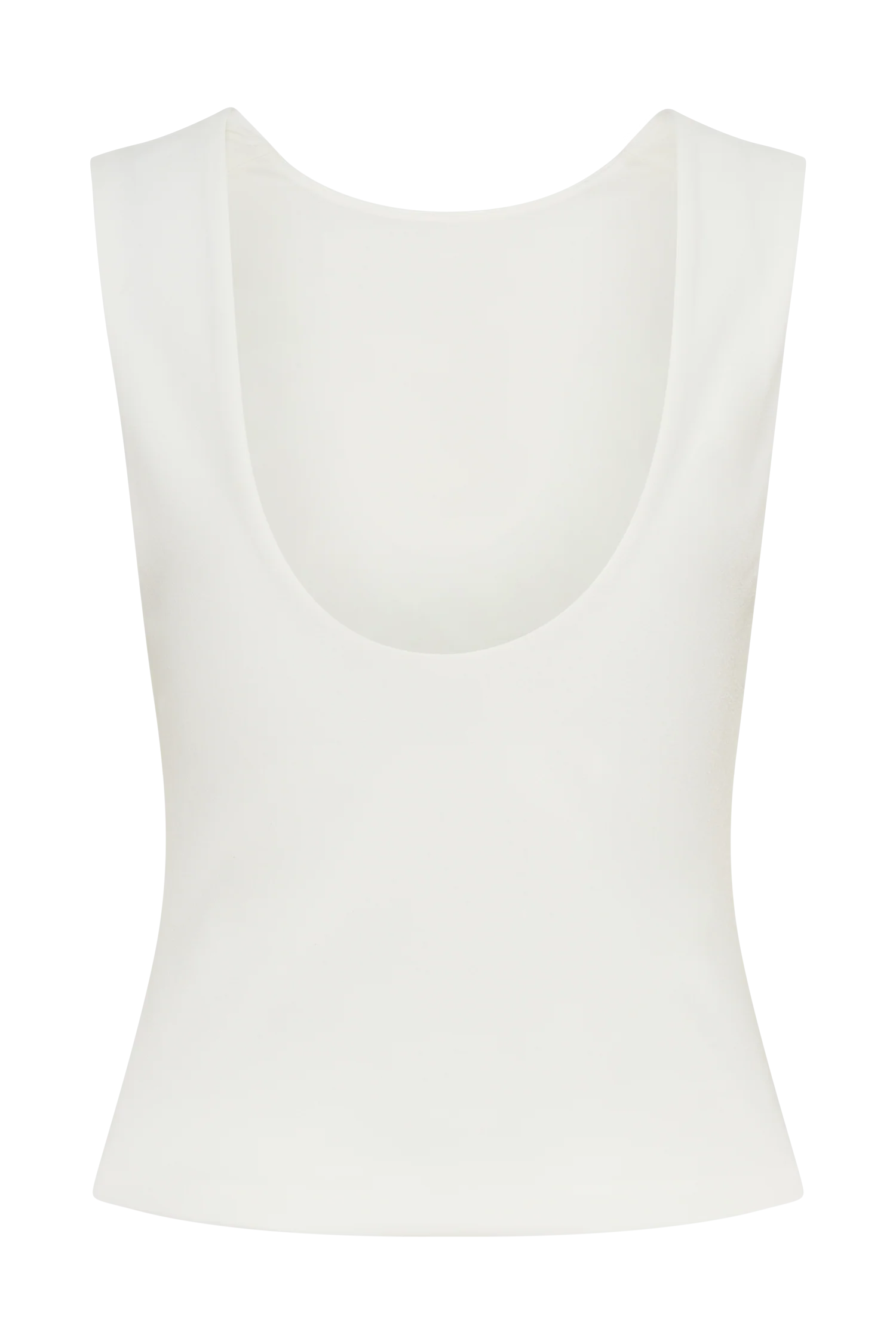 Kyra Open Back Scuba Crepe Top White