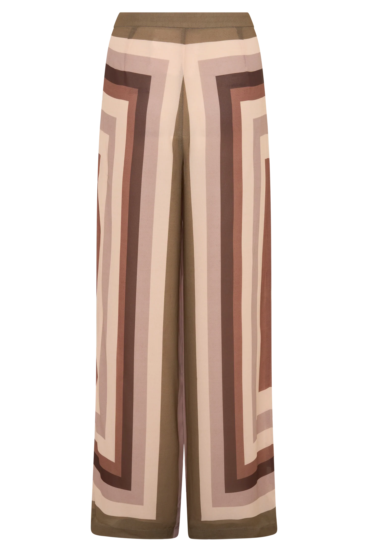 Rachel Chiffon Straight Leg Pants Multi Stripe