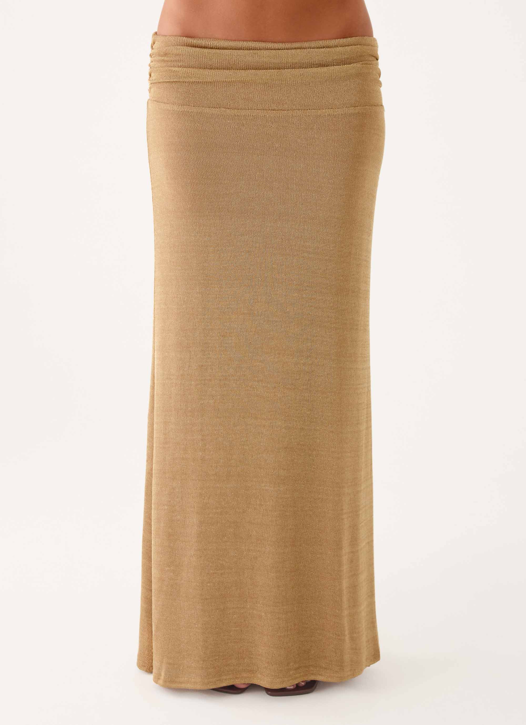Olyssia Shimmer Maxi Skirt Shimmer Gold