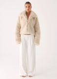 Moonscapes Faux Fur Jacket Ivory
