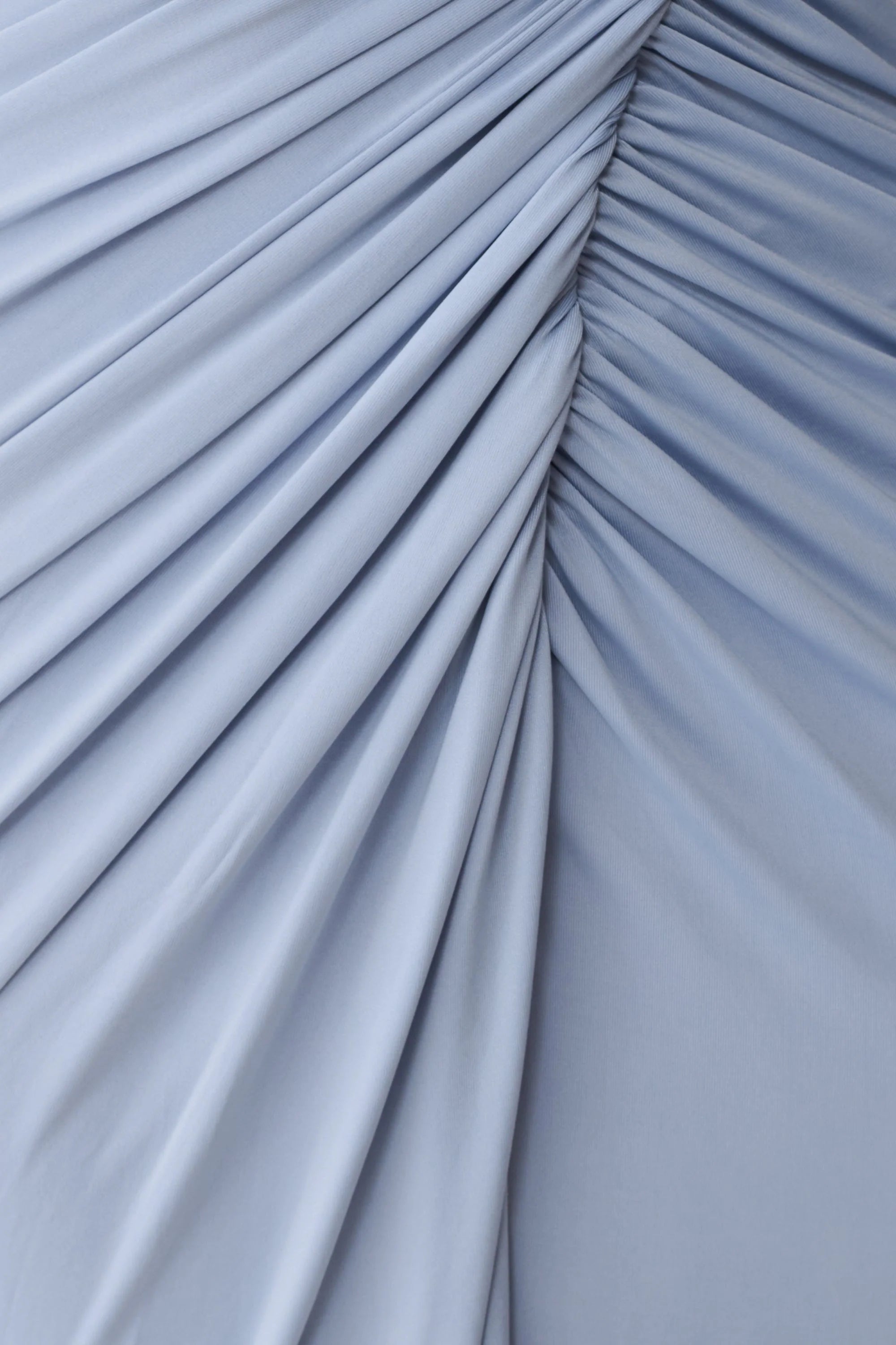 Ryn Twisted One Shoulder Maxi Dress Sky Blue