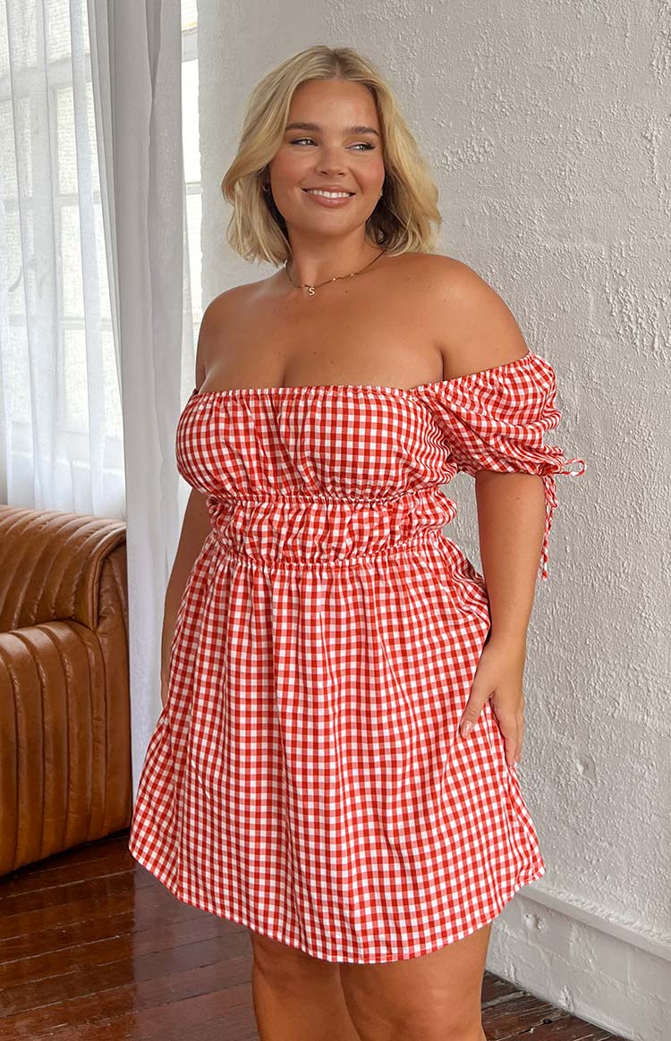 Im Yours Red Gingham Mini Dress