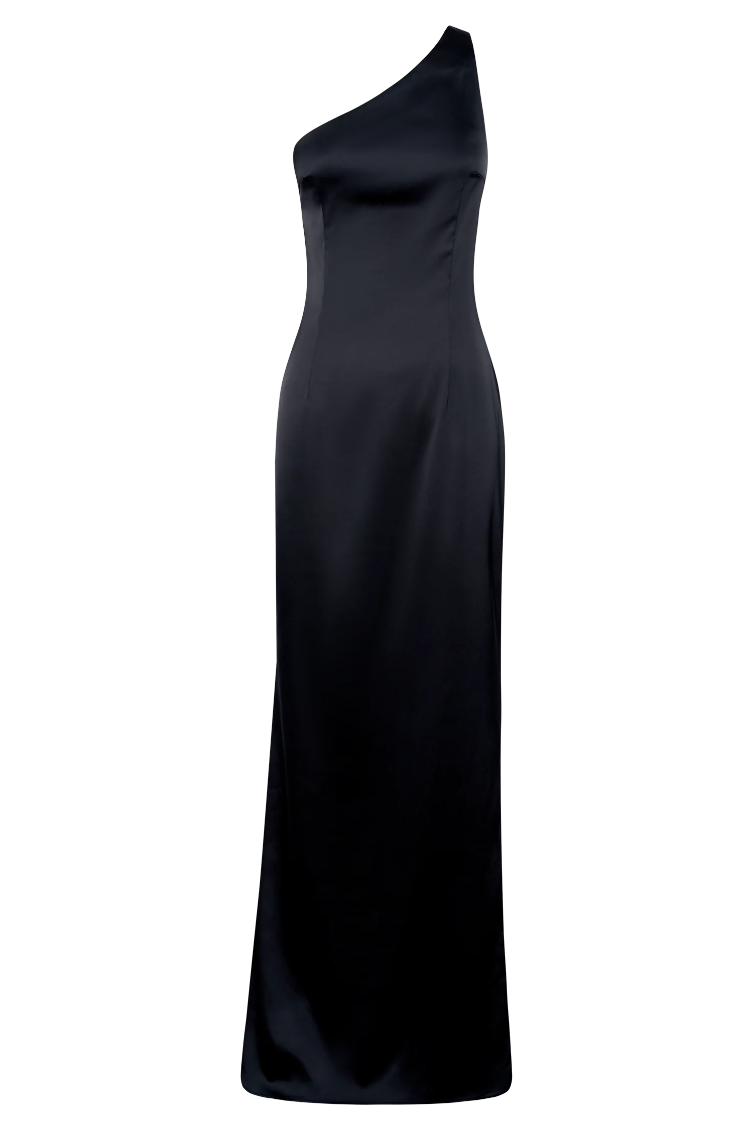 Harper One Shoulder Gown Black